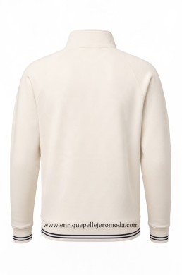 Sudadera cruda Pertegaz vista trasera
