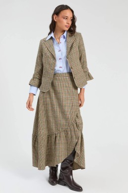 Chaqueta pata de gallo Vilagallo mujer look completo