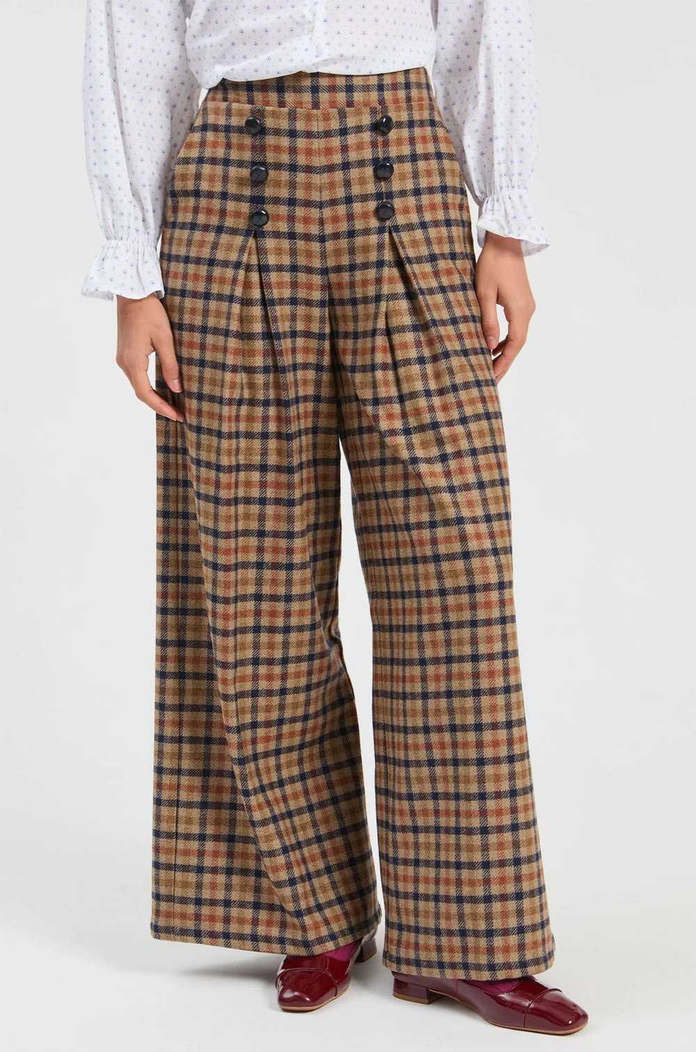 Pantalón ancho cuadros Vilagallo