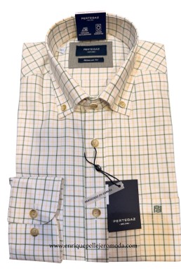 Pertegaz camisa cuadros verde