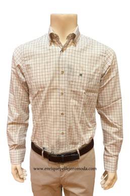 Look camisa cuadros verde Pertegaz hombre