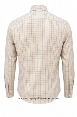 Camisa cuadros verde Pertegaz invierno vista espalda
