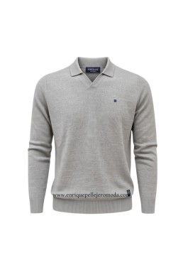 Pertegaz polo de punto gris