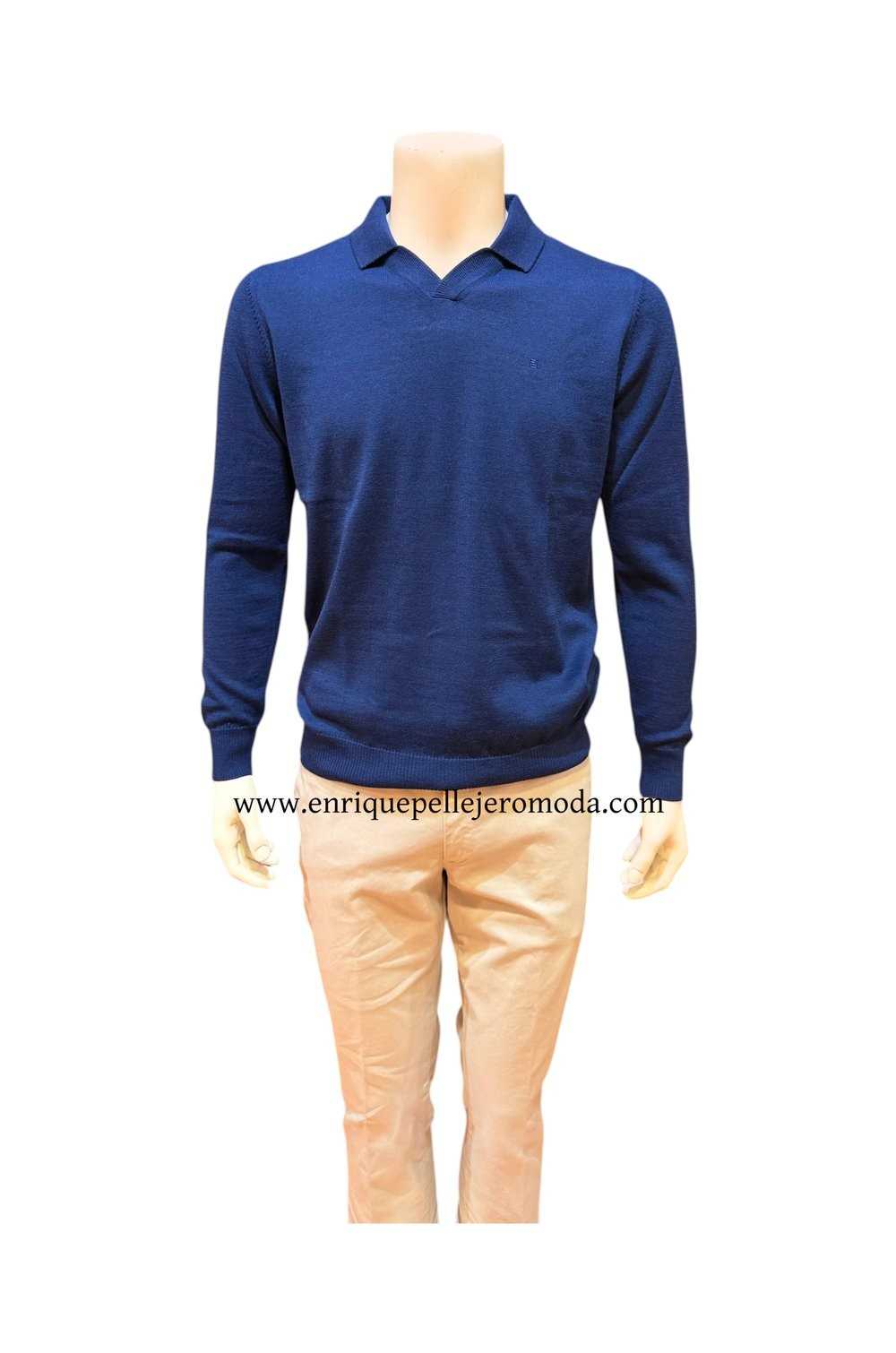 Pertegaz polo punto azul marino