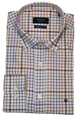 Pertegaz camisa cuadros multicolor Regular Fit