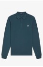 Fred Perry polo de manga larga color azul petróleo