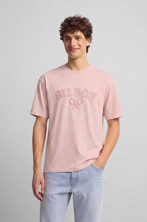 Silbon men´s pink medium racket T-shirt