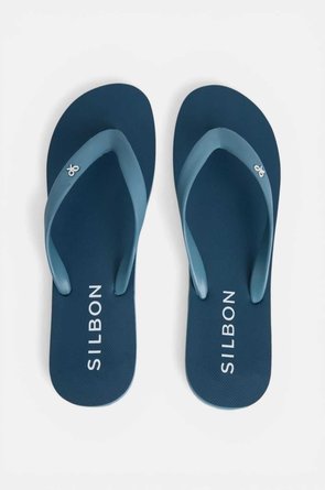 Silbon navy blue flip-flops