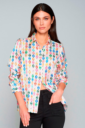 Vilagallo camisa calabrotes multicolor